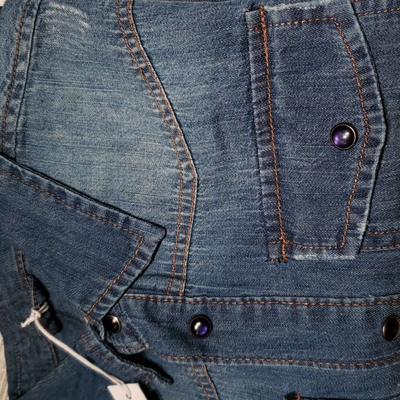 JOE'S Long Sleeve Distressed Denim Snap Button Up Shirt NEW Big Kids M (10/12) - Picture 9 of 15